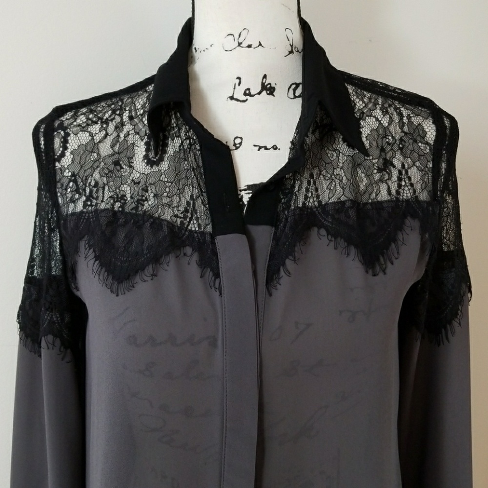 🆕️Xtaren semi-sheer and lace blouse